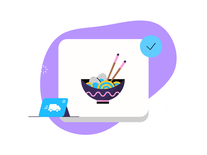 Food delivery illustration